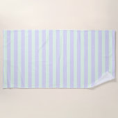 Cute Modern Lavender & Mint Green Striped Strandlaken (Voorkant)