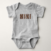 Cute Modern Leopard Print Pattern MINI Baby Bodys