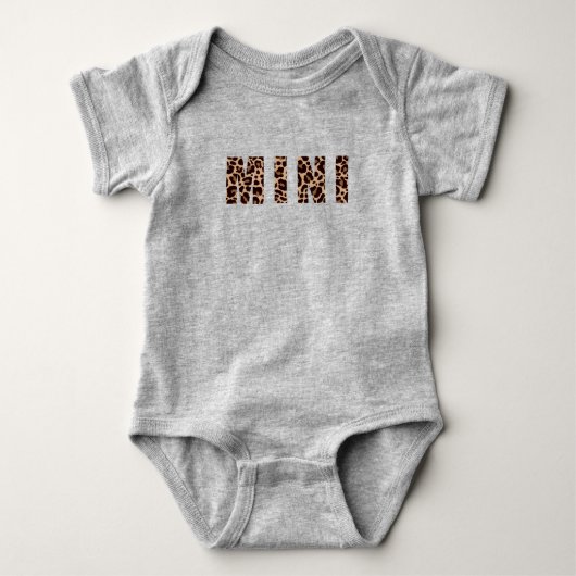 Cute Modern Leopard Print Pattern MINI Baby Bodys Romper (Voorkant)