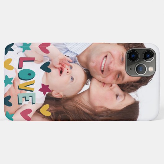 Cute Modern Love and Hearts Custom Photo Case-Mate iPhone Case (Achterkant (horizontaal))