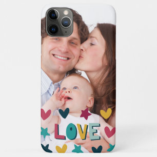 Cute Modern Love and Hearts Custom Photo Case-Mate iPhone Case