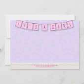 Cute Modern Ma in Nursery Baby shower nodigt uit Kaart (Achterkant)