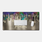 Cute modern Metalic Glitter Drigrammen Bureaumat (Keyboard & Muis)