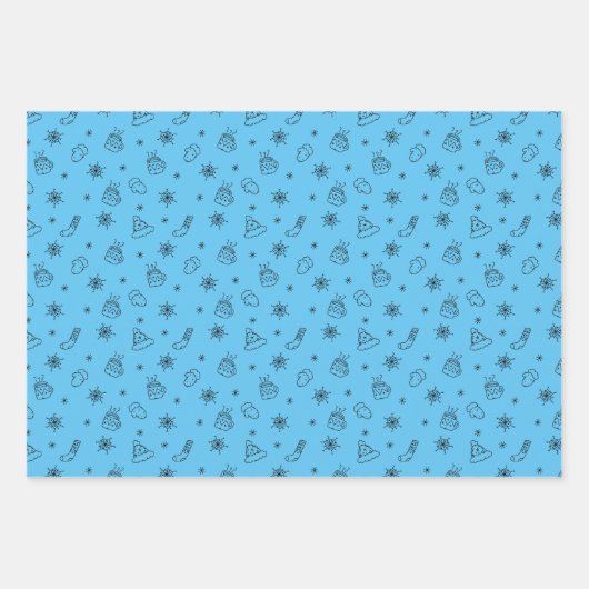 Cute Modern Minimal Kerstmis Inpakpapier Vel (Voorkant)