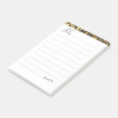 Cute Modern Minimalistic Abstract Grey Gold Post-it® Notes (Schuin)