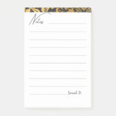 Cute Modern Minimalistic Abstract Grey Gold Post-it® Notes (Voorkant)