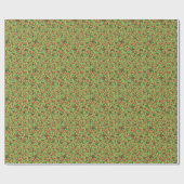 Cute Modern Mistletoe Hollyberry Cadeaupapier (Vlak)
