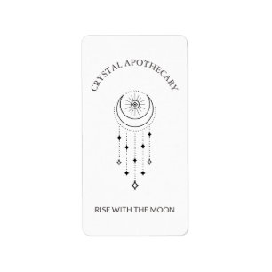 Cute Modern Moon Apothecary, Kandle, Ritual Label