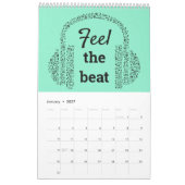 Cute modern muziekmeisje cadeau kalender (Jan 2027)
