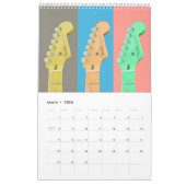 Cute modern muziekmeisje cadeau kalender (Mar 2026)