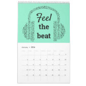 Cute modern muziekmeisje cadeau kalender (Jan 2026)