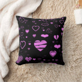 Cute Modern Orchid Heart Kussen (Deken)