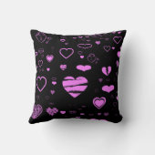 Cute Modern Orchid Heart Kussen (Achterkant)