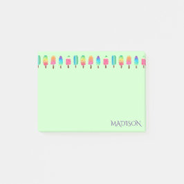 Cute Modern Paars Green Popsicle Girly Post-it® Notes