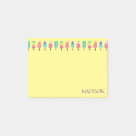 Cute Modern Paars Yellow Popsitern Pattern Girly Post-it® Notes
