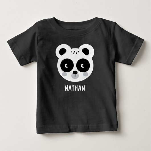 Cute Modern Panda Face Personalized (Voorkant)
