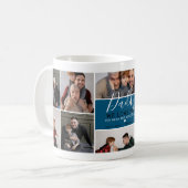 Cute Modern papa Foto Collage Gift Coffee Mok (Voorkant links)