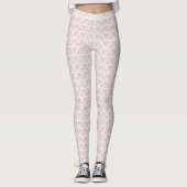Cute Modern Pattern Chic Sporty Active Pink Leggings (Voorkant)
