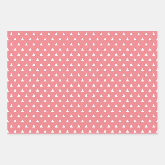 Cute Modern Pattern Roze Blauwgroen Happy Birthday Inpakpapier Vel (Voorkant)