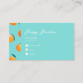 Cute Modern Peach Business Card | Custom Visitekaartje (Achterkant)