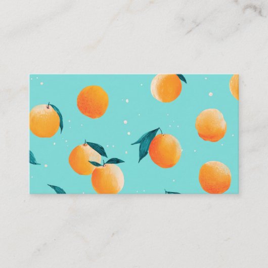 Cute Modern Peach Business Card | Custom Visitekaartje (Voorkant)