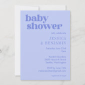 Cute Modern Periwinkle Paars Baby shower Kaart (Voorkant)