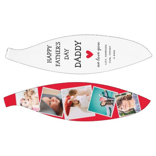 Cute Modern Photo Collage Fathers Day Basketbal (Panelen)