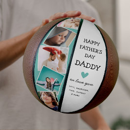 Cute Modern Photo Collage Fathers Day Basketball Basketbal