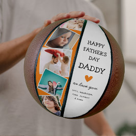Cute Modern Photo Collage Fathers Day Basketball Basketbal