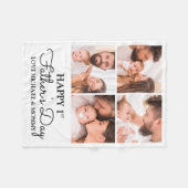 Cute Modern Photo Collage Happy First Fathers Day Fleece Deken (Voorkant (Horizontaal))