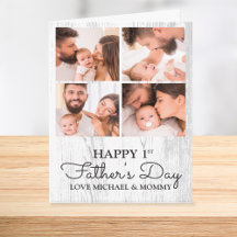 Cute Modern Photo Collage Happy First Fathers Day