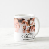 Cute Modern Photo Collage Happy First Fathers Day Koffiemok (Voorkant rechts)