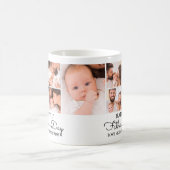 Cute Modern Photo Collage Happy First Fathers Day Koffiemok (Center)