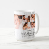 Cute Modern Photo Collage Happy First Moederdag Koffiemok (Voorkant rechts)