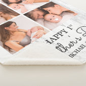 Cute Modern Photo Collage Happy First Moederdag Sherpa Deken (3/4)
