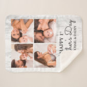 Cute Modern Photo Collage Happy First Moederdag Sherpa Deken (Voorkant (horizontaal))