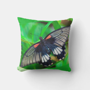 Cute Modern Photography Butterfly en Flower Buitenkussen