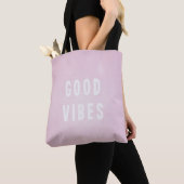 Cute Modern Pink and White Good Vibes Tote Bag (Dichtbij)