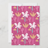 Cute Modern Pink Dinosaur 1e verjaardag Kaart (Achterkant)