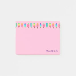 Cute Modern Pink Paars Popsicle Meisly Post-it® Notes