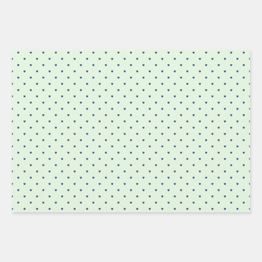 Cute Modern Polka Dot Hearts Pattern Inpakpapier Vel (Voorkant 2)