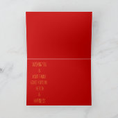 Cute Modern Rabbit Year Greeting in Chinese GCard Feestdagen Kaart (Binnen)