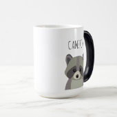 Cute Modern raccoon illustration Personalized Magische Mok (Voorkant rechts)