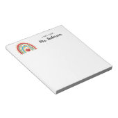 Cute Modern Rainbow Pencil Apple School Notitieblok (Schuin)