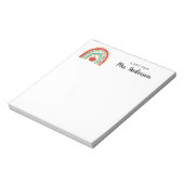 Cute Modern Rainbow Pencil Apple School Notitieblok (Linkerzijde)