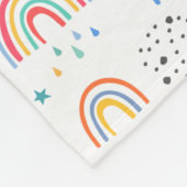 Cute Modern Rainbows and Clouds Pattern Fleece Deken (Hoek)