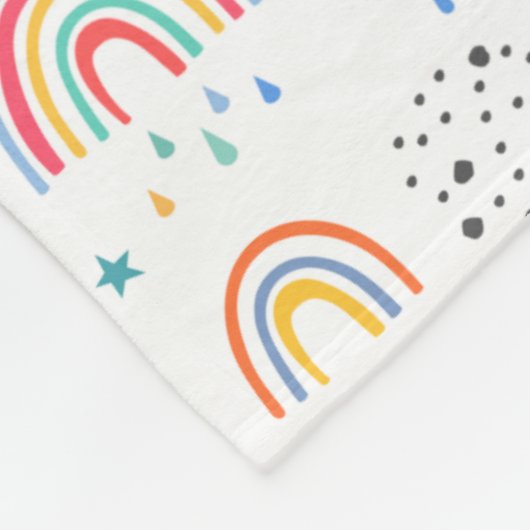 Cute Modern Rainbows and Clouds Pattern Fleece Deken (Hoek)