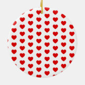 Cute Modern Red Heart Mijn eerste Valentijnsdag Keramisch Ornament (Achterkant)