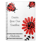Cute Modern Red Ladybug Persoonlijk Notitieboek (Voorkant)