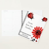Cute Modern Red Ladybug Persoonlijk Planner (Display)